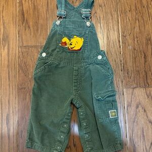 Disney Store Vintage Corduroy Overalls Winnie the Pooh six months